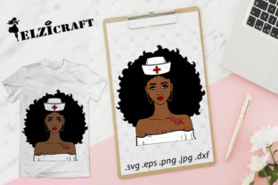 Afro Girl Nurse Life Design: Graphics for Crafts