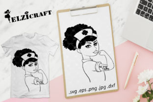 Afro Rosie Nurse Graphics for Crafts