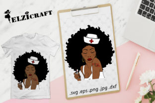 Afro Woman Nurse Life Design: Graphics for Crafts