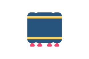 Bed Screen Flat Icon for Graphics and Icons
