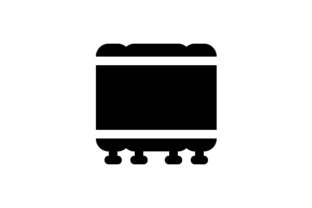 Bed Screen Glyph Icon: Graphics and Icons Review