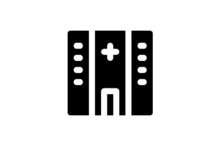 Hospital Glyph Icon: Essential Graphics & Icons