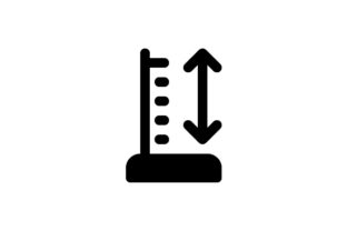 Measure Height Glyph Icon: Graphics & Icons