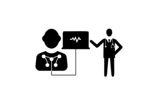 Medical Checkup Glyph Vector Icon Graphics