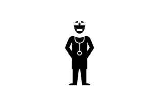 Medical Doctor Glyph Icon Vector Graphics
