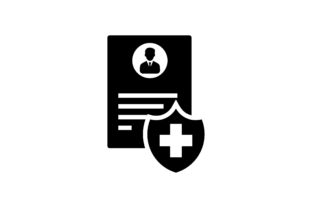 Medical Document Glyph Vector Icon for Graphics