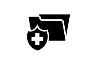 Medical File Glyph Icons for Graphics
