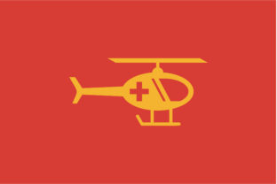 Medical Helicopter Flat Vector Icon Graphics