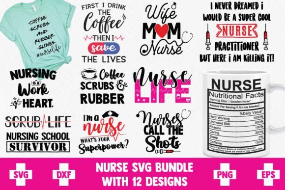 Nurse Bundle Svg: Graphics for Crafts & Blogs
