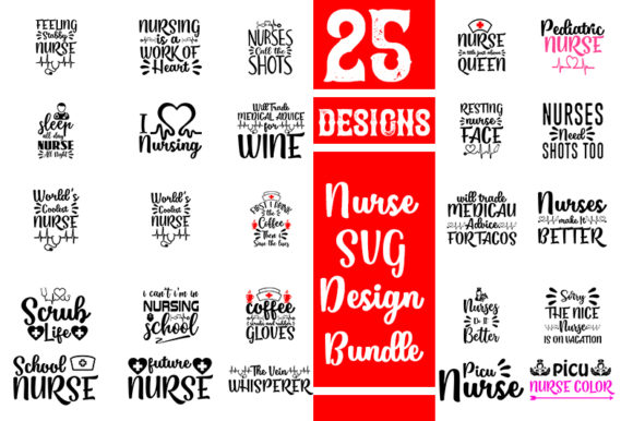 Nurse Design Bundle: Graphics for Crafts