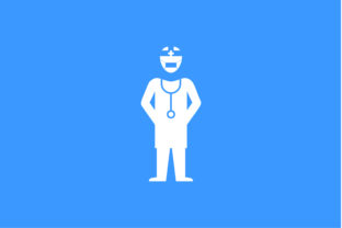 Reviewing the Medical Doctor Flat Vector Icon