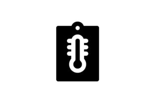 Thermometer Glyph Icon: Graphics for Icons